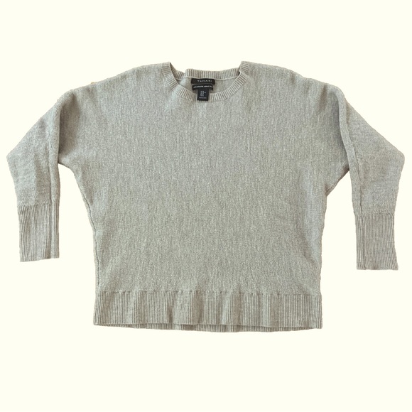 Tahari Women’s Extra Fine Merino Wool Sweater Quiet Luxury Minimalist XL - Picture 1 of 5